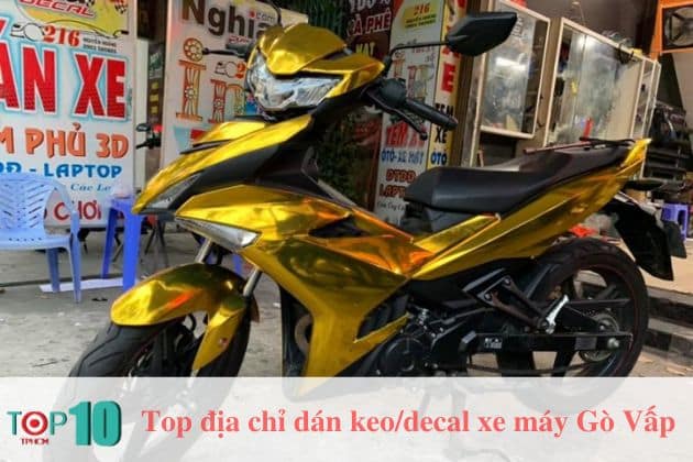 Top 10 địa chỉ dán keo/decal xe máy ở Gò Vấp đẹp, giá rẻ