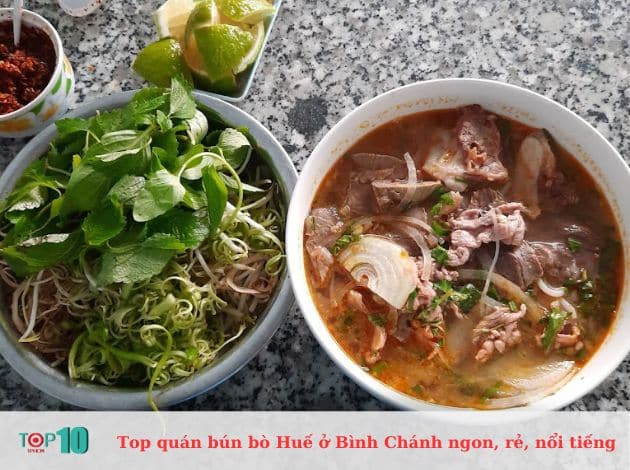 Top 10 quán bún bò Huế ở Bình Chánh ngon, giá rẻ, nổi tiếng